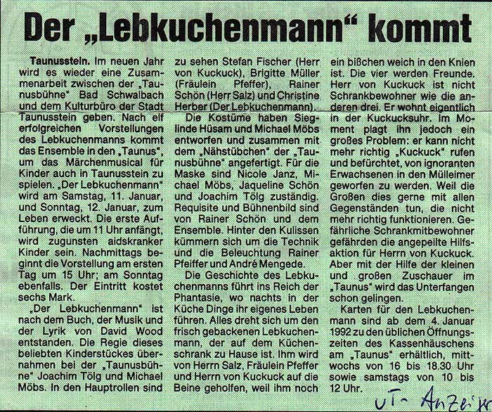 1991 - Der Lebkuchenmann