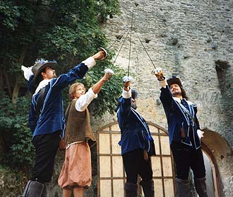 1992 - Die drei Musketiere - Aramis (Bernhard Zorn), d´Artagnan (Uwe Hangen), Porthos (Ernst Dupré) und Athos (Kurt Zander)